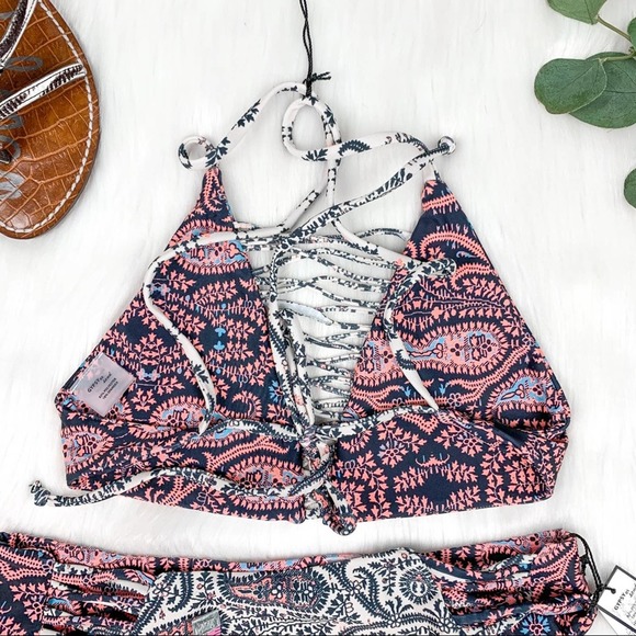 Gypsy 05 Anthropologie High Neckline Bikini Neapolitan Paisley Print Size XS - Picture 6 of 14